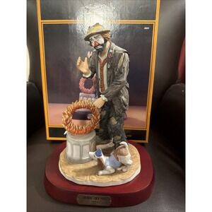 Emmett Kelly Jr Flambro Ready-Set-Go Clown Dog Fire Ring Figurine 9804
